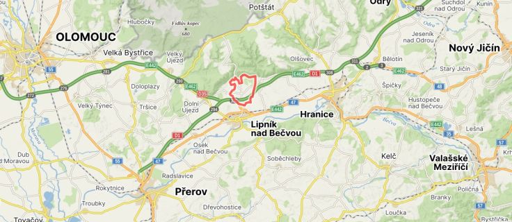 mapa Loučka